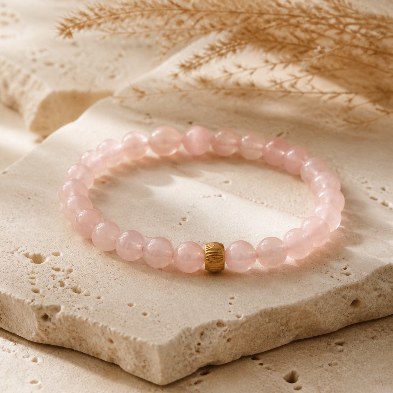 Rose quartz gemstone texture