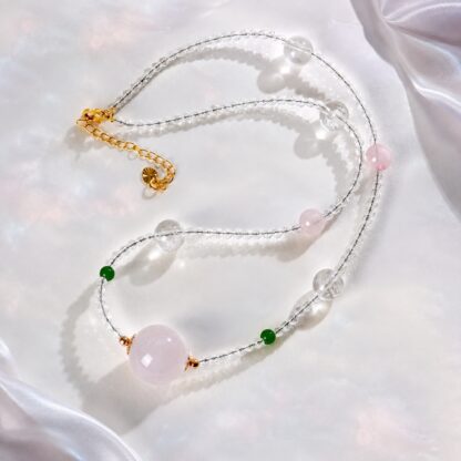 Aurora Blush Orb Accent Necklace