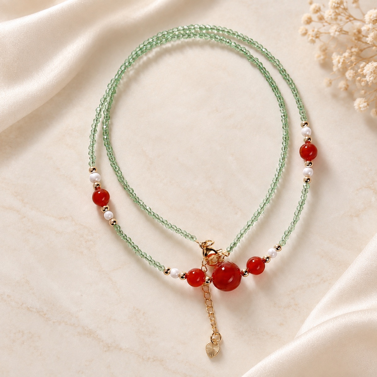 Aurora Scarlet Trio Necklace product detail