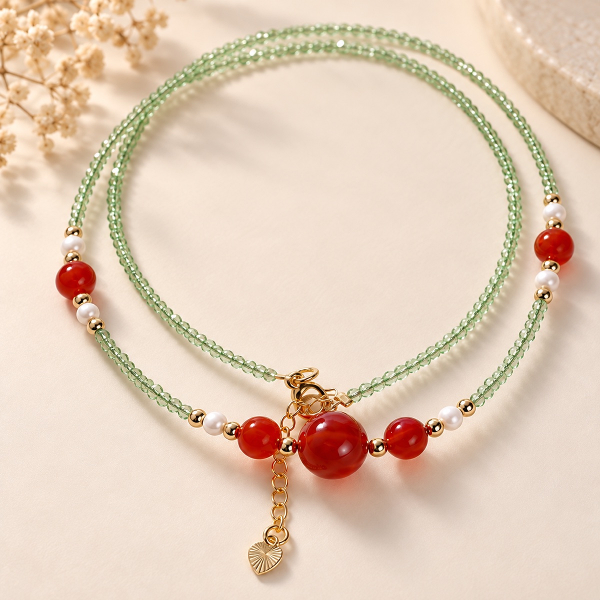 Aurora Scarlet Trio Necklace product detail