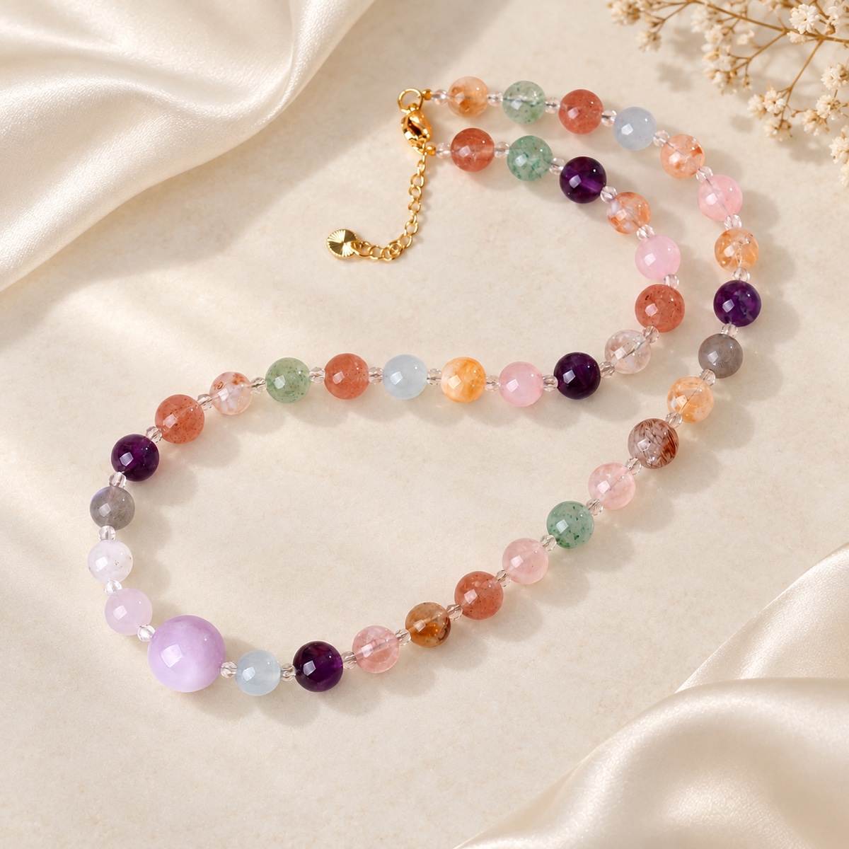 Aurora Pastel Orbit Bead Necklace product detail