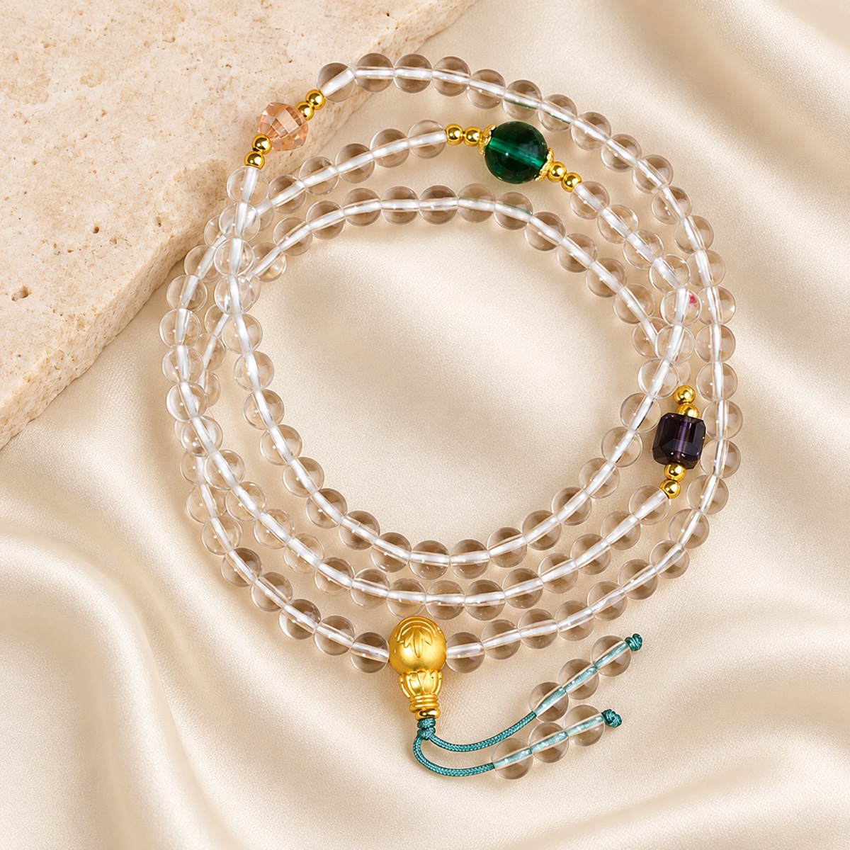 Verselle Clear Orbit Necklace & Wrap Bracelet product detail