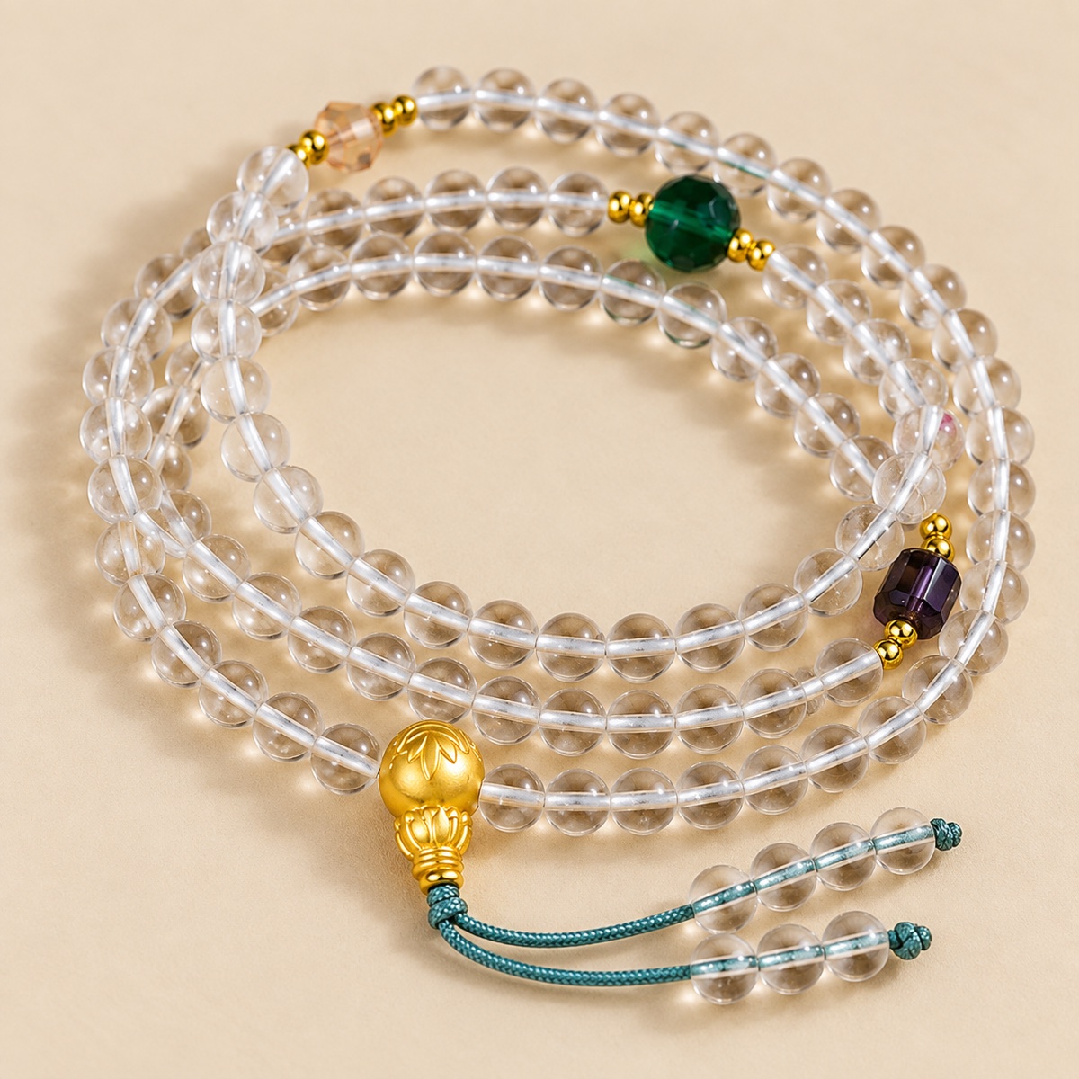 Verselle Clear Orbit Necklace & Wrap Bracelet product detail