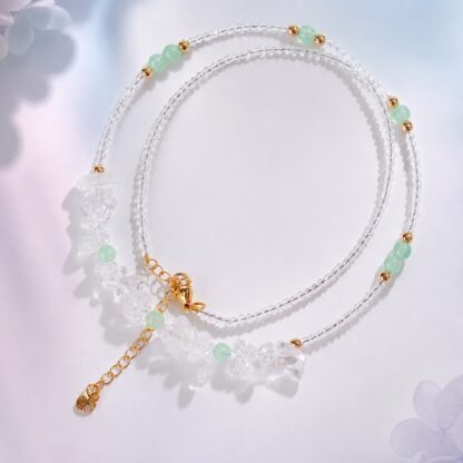 Aurora Mint Clear Chip Necklace