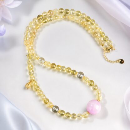 Aurora Honey Blush Orb Necklace