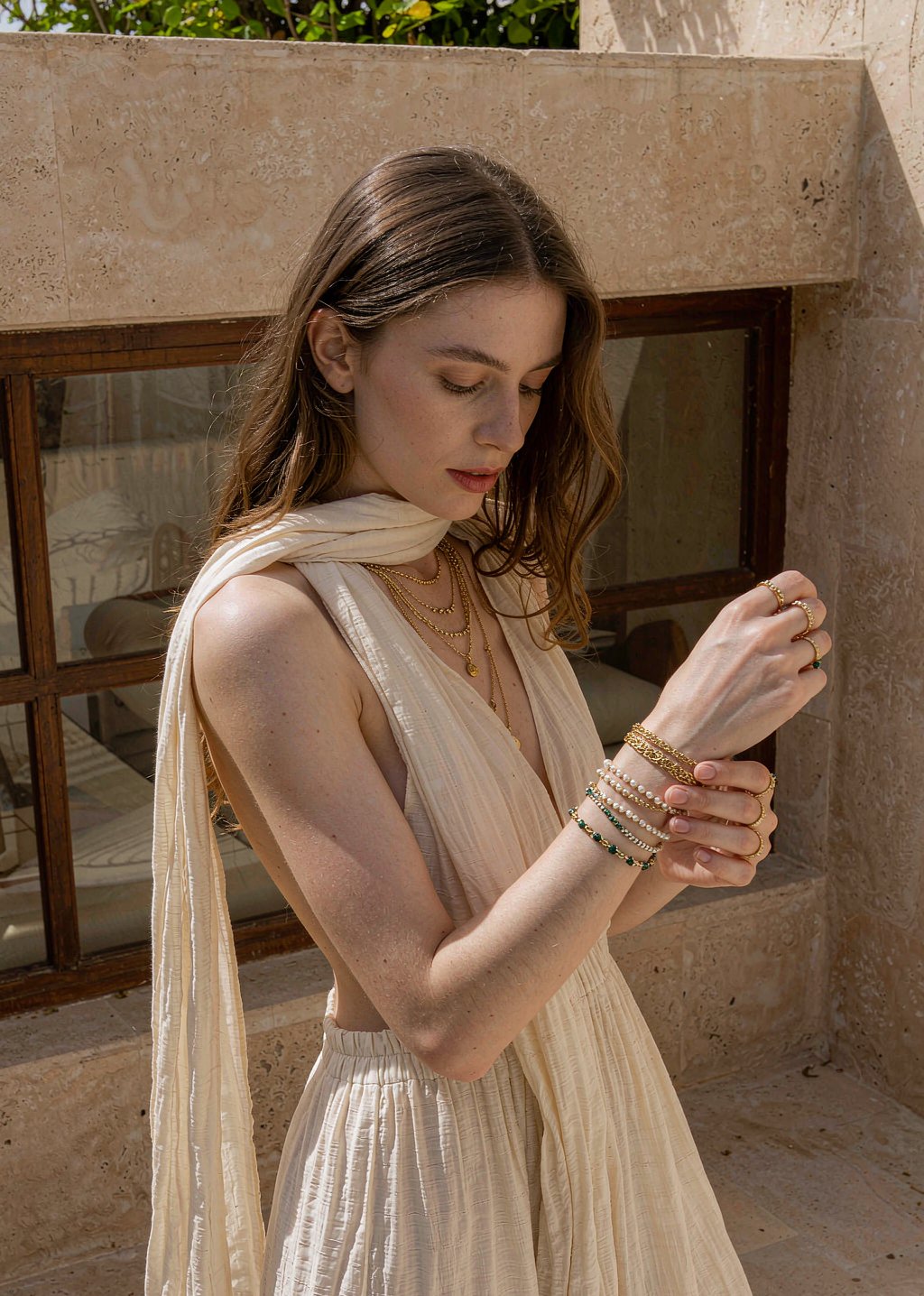 Layered pieces, styled together