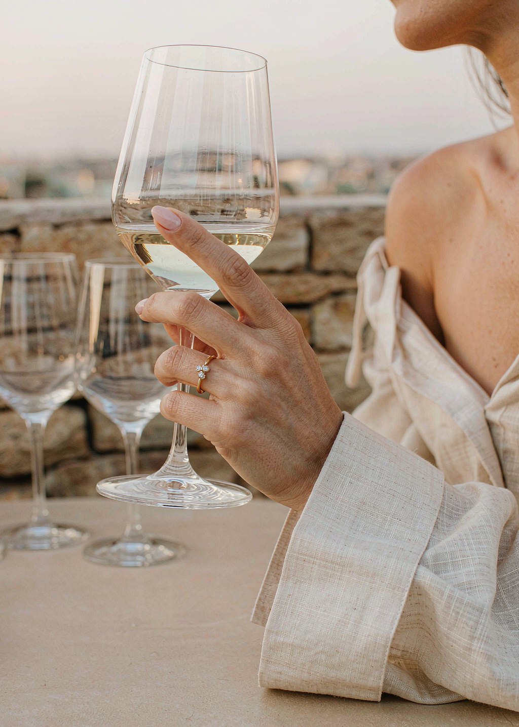 Gemstone ring, everyday moment