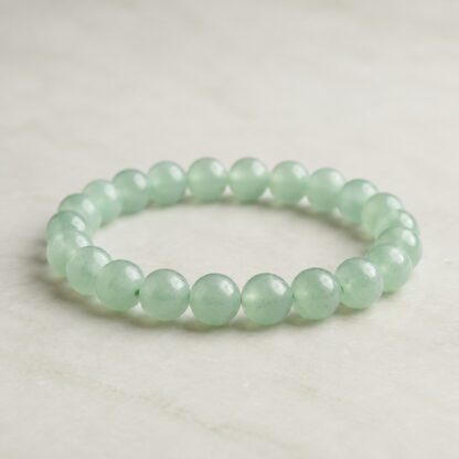LUCK Welcome Bracelet — Pale Green 6mm Round Beads