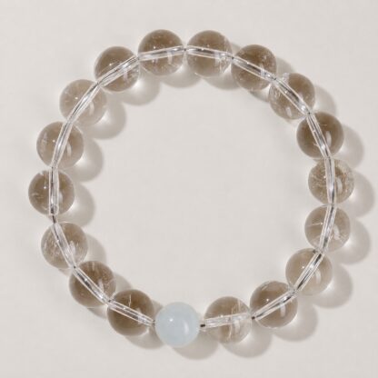 Luminelle Clear Bead Bracelet, Pale Blue Accent, 10 mm