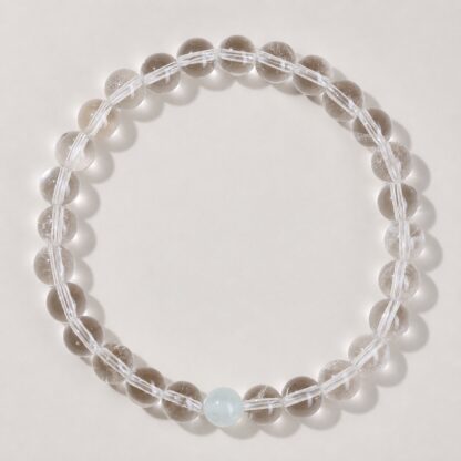 Luminelle Clear Bead Bracelet, Pale Blue Accent, 6 mm